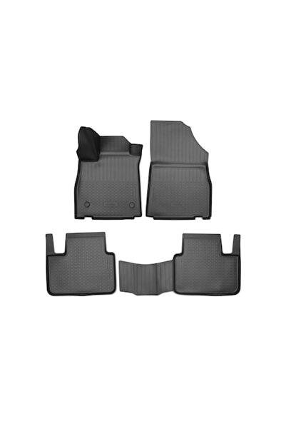 OEM Set de 4 covorașe tip tavă pentru Renault Talisman (2015–prezent), negre,...