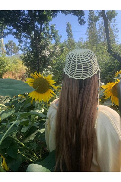 craftbaskitasarim Accesoriu de păr împletit cu charmuri de culoare galbenă