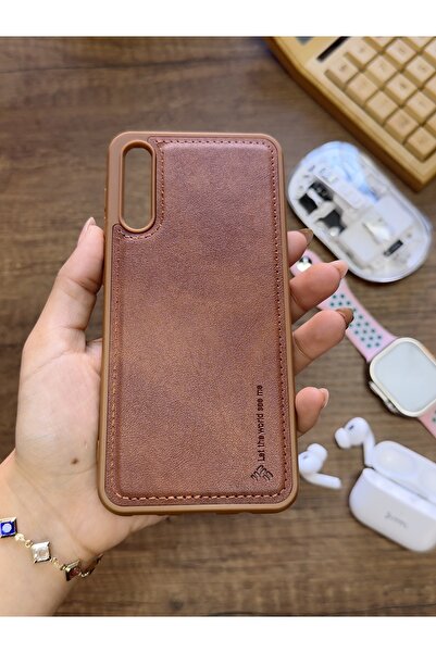 MTL Samsung Galaxy A70 Compatible Premium Leather Textured Impact Resistant Nasal Silicone Case