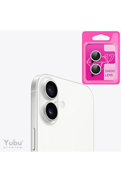 yubu واقي عدسة الكاميرا من حجر الألماس المتوافق مع هاتف iPhone 17