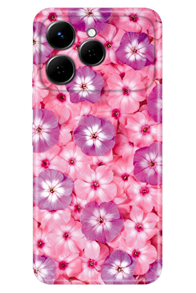 TECNO Spark 40 4G (KM5n) Kılıf Renkli Silikon Baskılı TPU Çiçekli SSS