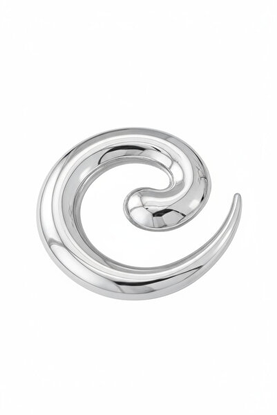 maia Spiral Broş – Gümüş Renk – Zarif Metal Form