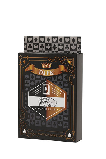 OEM Cărți de joc profesionale 100% plastic, pachet individual, negre – index Jumbo rezistente la apă