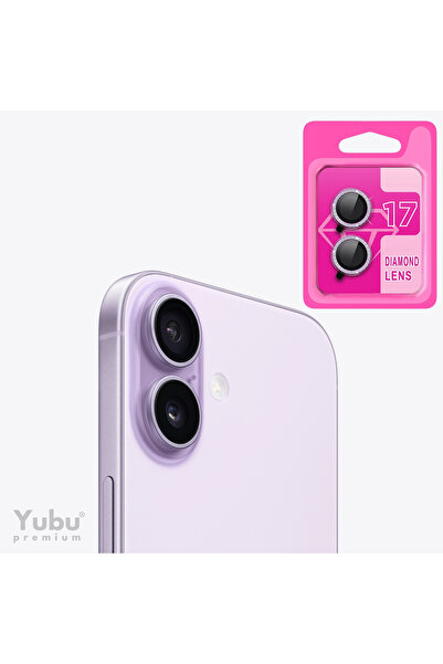 yubu واقي عدسة الكاميرا من حجر الألماس المتوافق مع هاتف iPhone 17