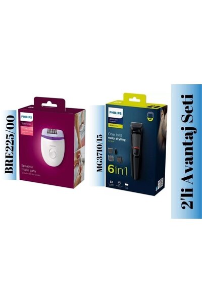 Philips Bre225/00 Epilatör - Mg3710/15 Tıraş Makinesi 2'li Avantajlı Kişisel Bakım Seti