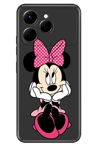 TECNO Spark 40 4G (KM5n) Kılıf Renkli Silikon Baskılı TPU Minnie Karakter