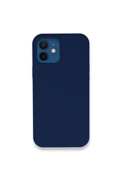 ceppark حافظة Newface لهاتف iPhone 12 مصنوعة من السيليكون الأنيق - أزرق داكن