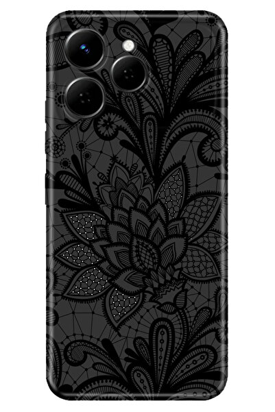 TECNO Spark 40 4G (KM5n) Kılıf Renkli Silikon Baskılı TPU Mandala Gül