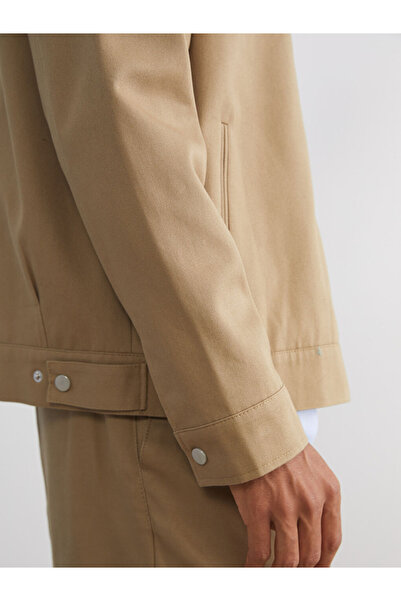 LC Waikiki Vision Beige Standard Fit Shirt Collar Men's Coat