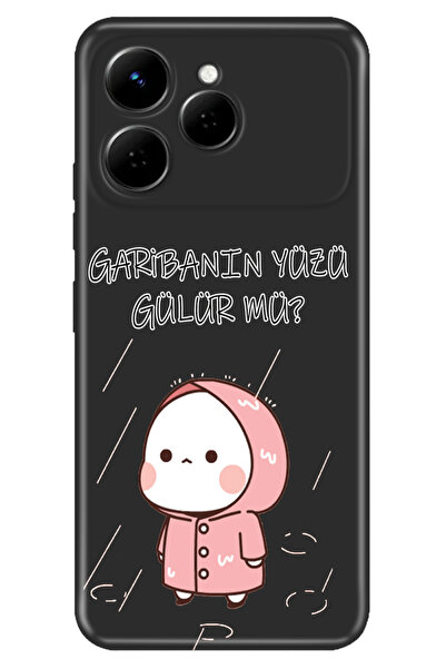 TECNO Spark 40 4G (KM5n) Kılıf Renkli Silikon Baskılı TPU Garibanın Yüzü