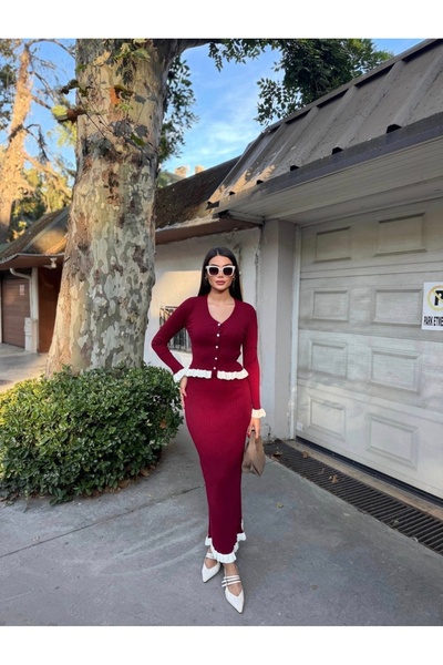 Abalı Yeni sezon üzün elbise