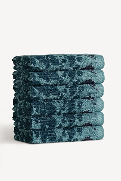 Cherx Матильда Фарбована нитка 6-пакетний набір рушників для гостей Нафта 30x30