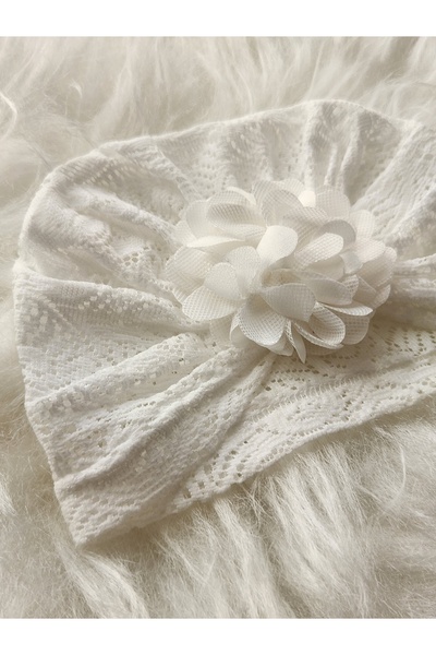 Cap & More 1-4 Yaş Tüllü Çiçekli Bebek Bonesi