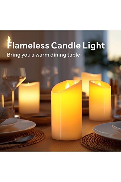 Baytion LED Flameless Candles - Battery Operated Flickering Candle Lights (5 PCS, Ivory)