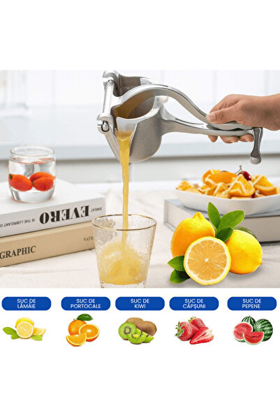 OferteTop Aluminum Manual Fruit Juicer for Juice, Powerful and Easy to Clean
