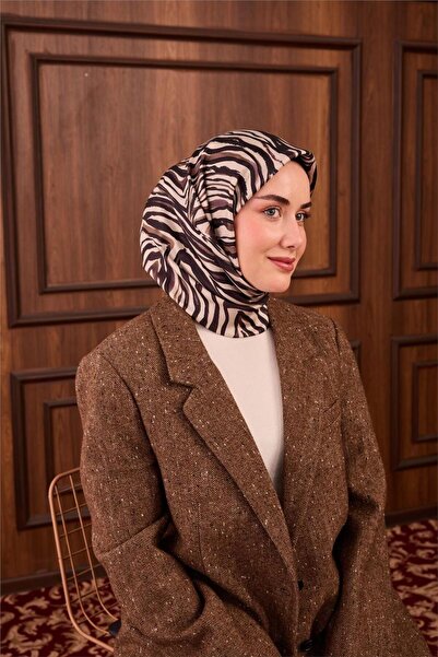 Silk Home Μεταξωτό μαντήλι με πέτρα γεωμετρικό σχέδιο 90x90