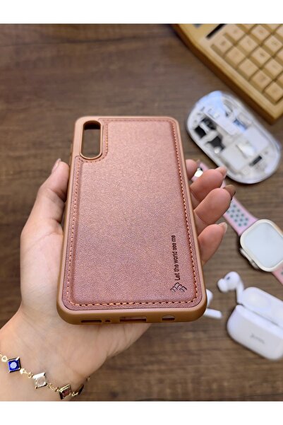 MTL Samsung Galaxy A70 Compatible Premium Leather Textured Impact Resistant Nasal Silicone Case