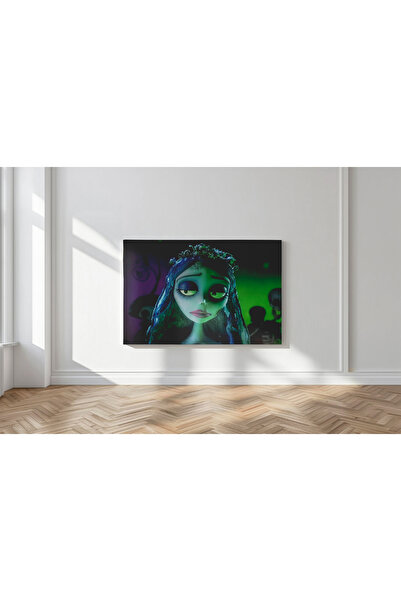 Kanvaspera Ölü Gelin, Corpse Bride Emily - Kanvas Tablo – Gotik Çizim – Dekor...