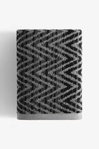 Cherx Zyon Фарбована нитка 6-пакетний набір рушників для гостей Антрацит 30x30