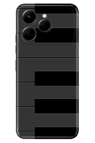 TECNO Spark 40 4G (KM5n) Kılıf Renkli Silikon Baskılı TPU Piyano