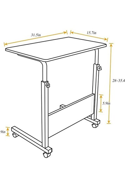 BLOOMING TIME Adjustable Portable Laptop Desk - Bedside Computer Table for Home & Office Use