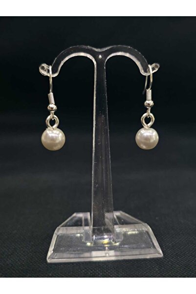 sarıyer silver Majorca Pearl Stylish Dangle Design 8 Mm. Measure Mallorca Pearl Steel Earrings