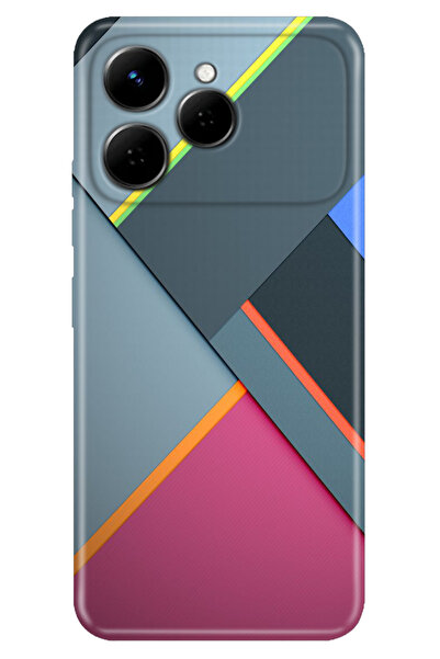 TECNO Spark 40 4G (KM5n) Kılıf Renkli Silikon Baskılı TPU 6D Renkler