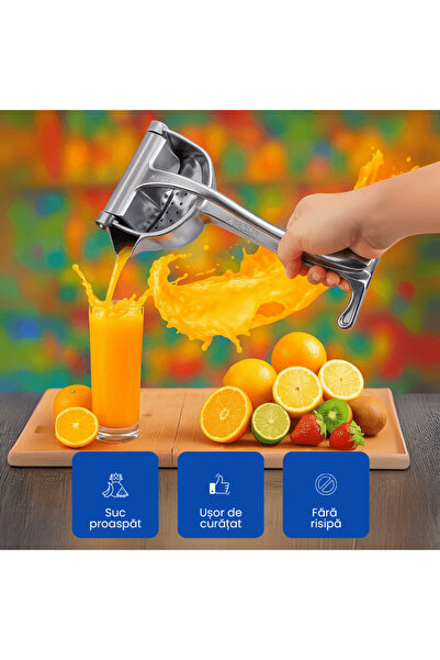 OferteTop Aluminum Manual Fruit Juicer for Juice, Powerful and Easy to Clean