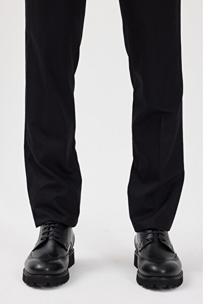 Terziayhan Μαύρες δερμάτινες μπότες με κορδόνια