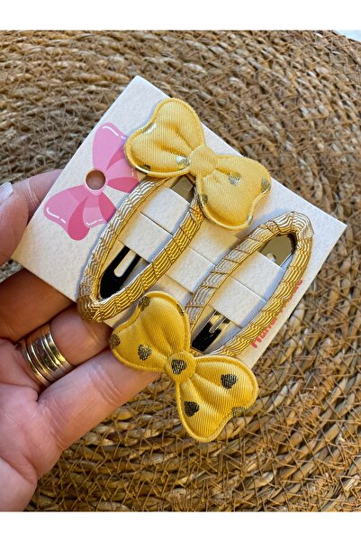 MADE BY PERİ Set of 2 Metal Buckles with Gold Detailed Bow