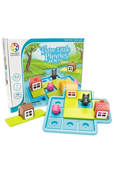 Smart Games - Three Little Piggies - Deluxe, logic game with 48 challenges, ages 3+