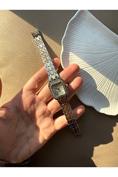 rubsey Retro Minimal Metal Cord Vintage Women's Wristwatch with Stones