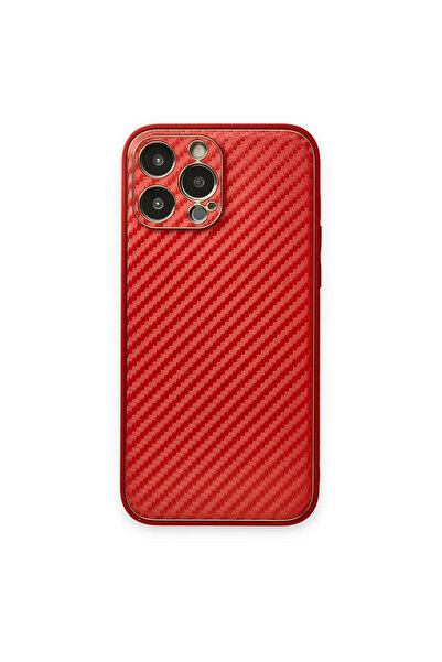 ceppark Newface iPhone 13 Pro Max Case Coco Carbon Silicone - Red