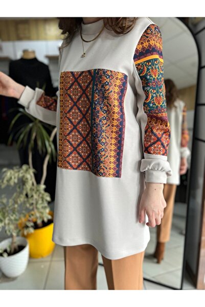 Setrms Mozaik Desenli Taş Tunik