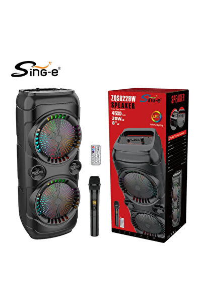 ZQS Portable Professional Speaker ZQS8229, 300W — Bluetooth 5.0, Karaoke, LED, FM Radio, MP3, Extra Ba