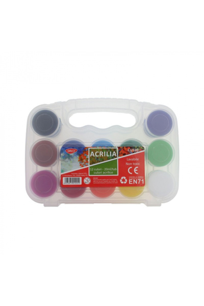 Daco Acrilia Acrylic Colors Set - 12 Colors x 20 ml