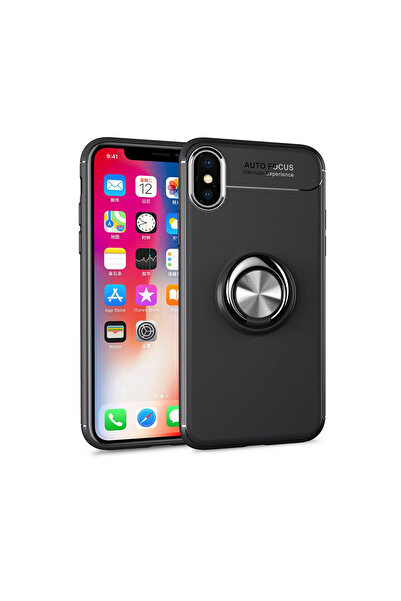 NewFace iPhone XS Max Compatible Case Range Ringed Silicone - Black