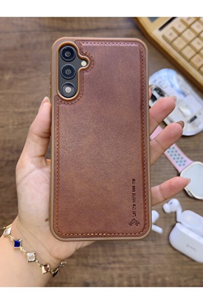 MTL Samsung Galaxy S24 Compatible Premium Leather Textured Shock-Resistant Nasal Silicone Case