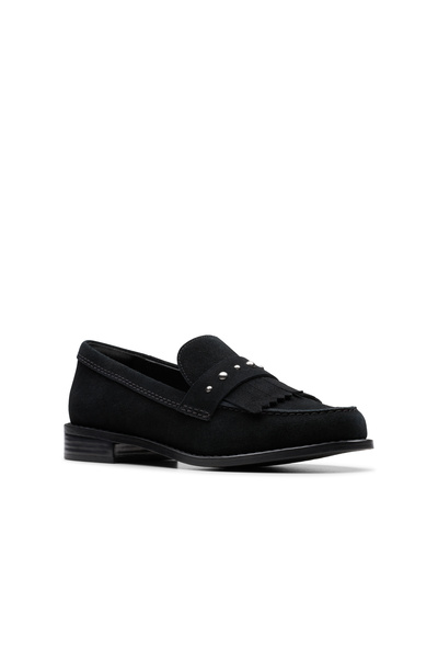 CLARKS Women's Black Hana Loafer Slip On