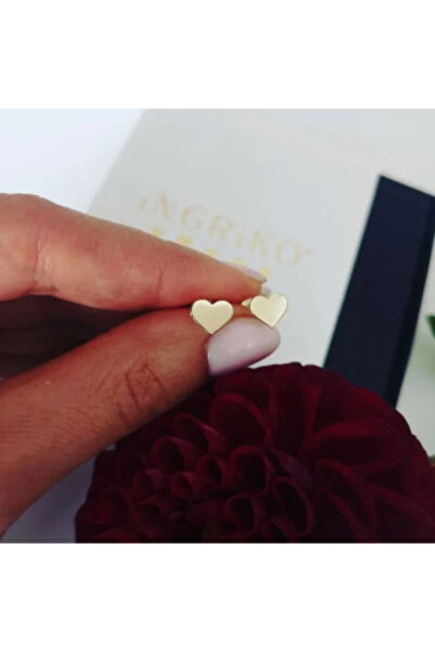 iNGRiKO 14K yellow gold earrings with hearts