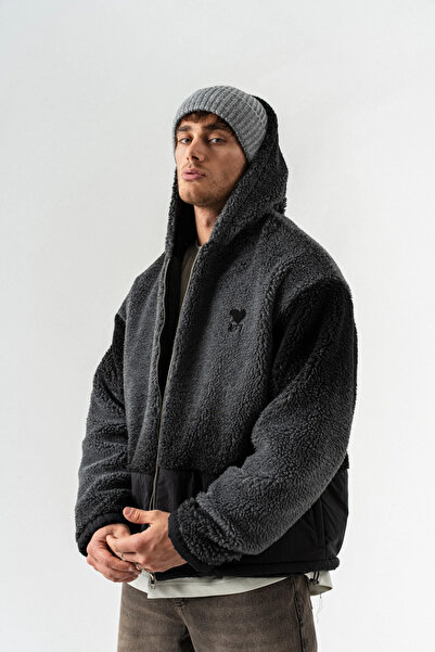 go gang own Grayscale Zippered Fleece Jacket