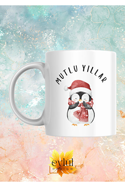 Eylül Design New Year Cute Penguin Happy New Year Special Design Printed Mug ...