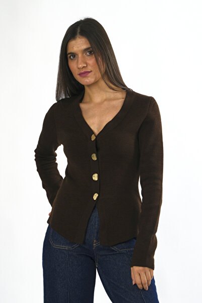 ABBRA Γυναικεία ζακέτα με 4 κουμπιά