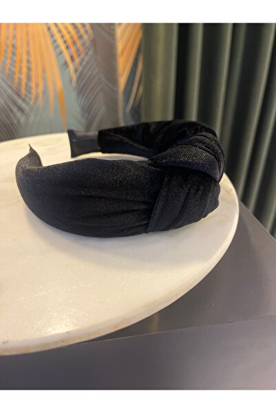 gozdeasutayaccessory Black Velvet Crown Drawstring