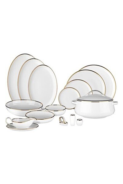 EVALIZA Hanedan Yemek Takımı 101 Parça Shiny Alto Gold