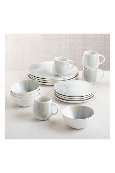 Crate & Barrel Ora Stoneware 16 Parça Yemek Takımı