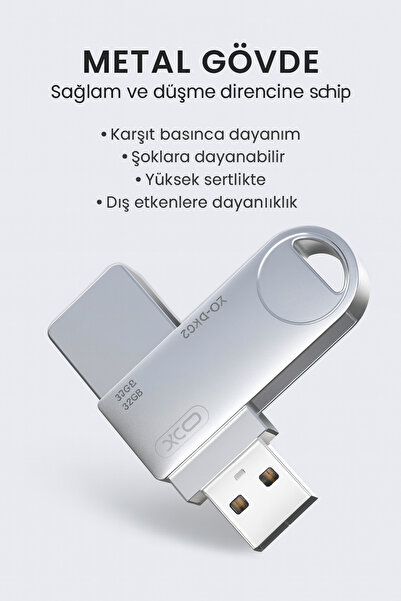 qasul ذاكرة USB 3.0 بسعة 32 جيجابايت بهيكل معدني - مقاومة للماء، مقاومة للصدم...