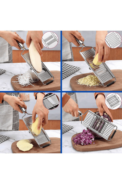 OferteTop Professional 4-in-1 Stainless Steel Grater for Fruits and Vegetables