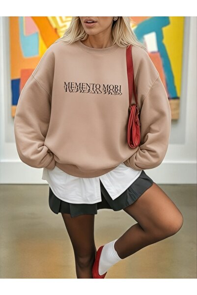 ArtYus Hanorac unisex cu mânecă lungă MEMENTO MORI Transfer B cu imprimeu Măr...