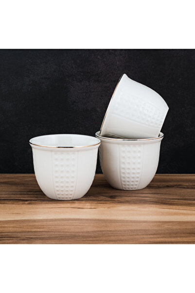 Dania ✨ Exquisite porcelain cup set – 12 cups with a luxurious pattern and gold rim! ✨